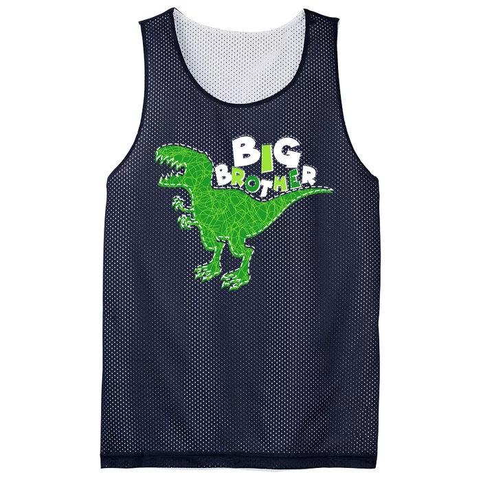 Cute Big Brother T-Rex Dinosaur Mesh Reversible Basketball Jersey Tank