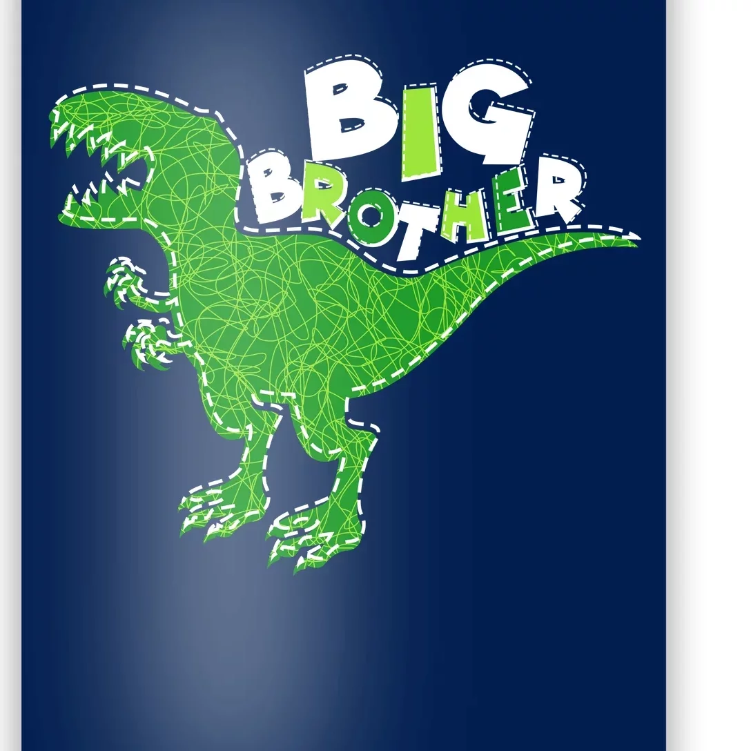 Cute Big Brother T-Rex Dinosaur Poster