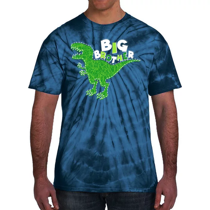 Cute Big Brother T-Rex Dinosaur Tie-Dye T-Shirt