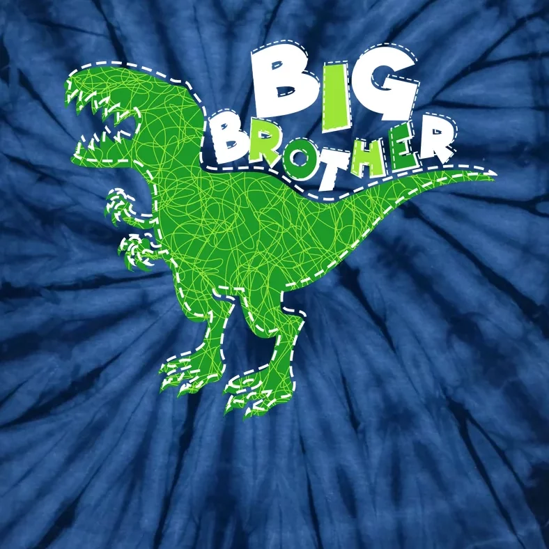 Cute Big Brother T-Rex Dinosaur Tie-Dye T-Shirt