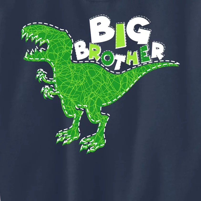 Cute Big Brother T-Rex Dinosaur Kids Sweatshirt