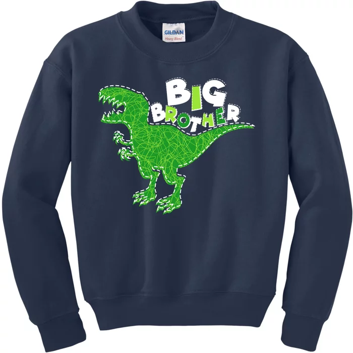 Cute Big Brother T-Rex Dinosaur Kids Sweatshirt