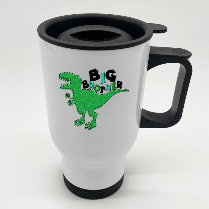 Cute Big Brother T-Rex Dinosaur Front & Back Stainless Steel Travel Mug