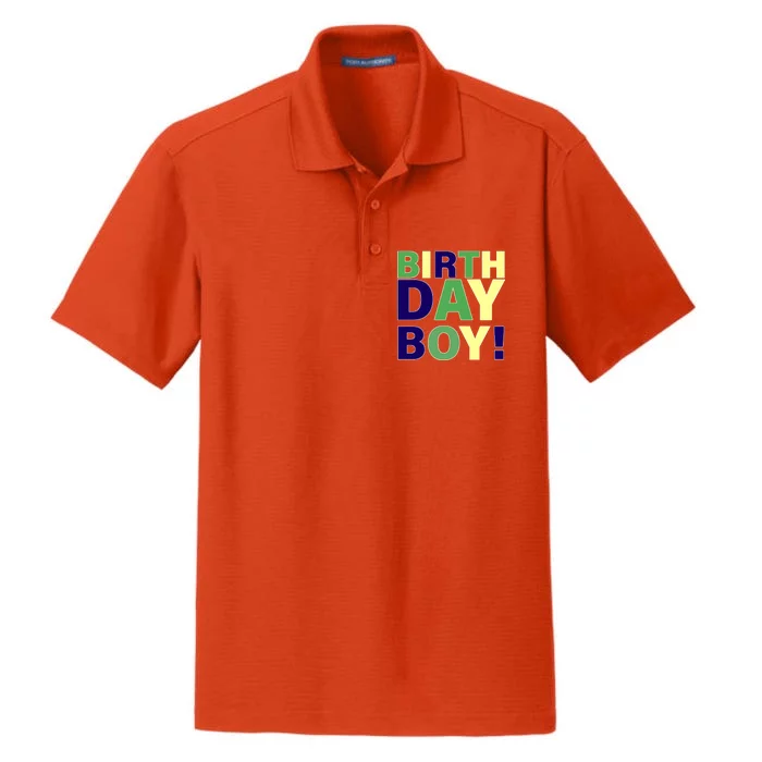 Cute Birthday Boy! Dry Zone Grid Performance Polo