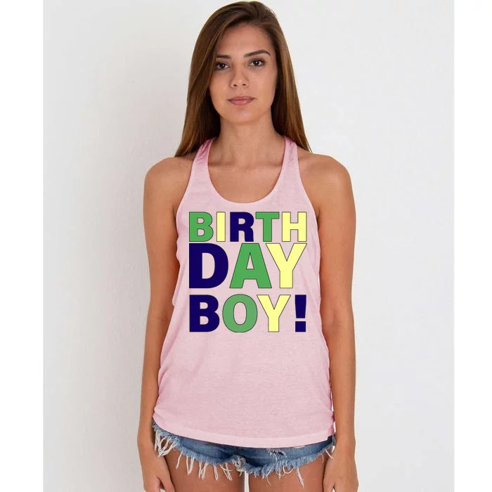 Cute Birthday Boy! Women's Knotted Racerback Tank