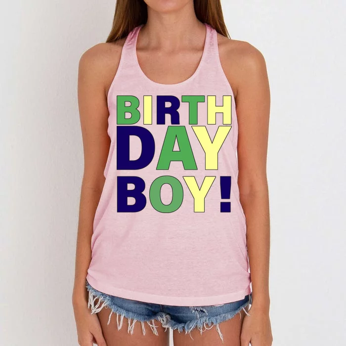 Cute Birthday Boy! Women's Knotted Racerback Tank