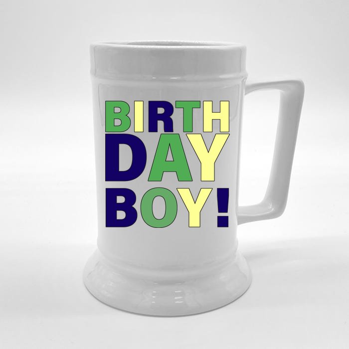 Cute Birthday Boy! Front & Back Beer Stein