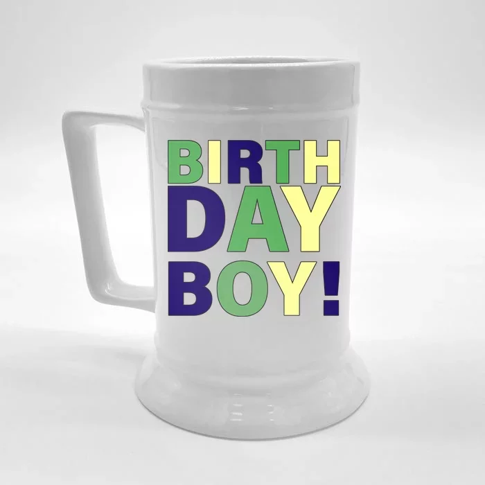 Cute Birthday Boy! Front & Back Beer Stein