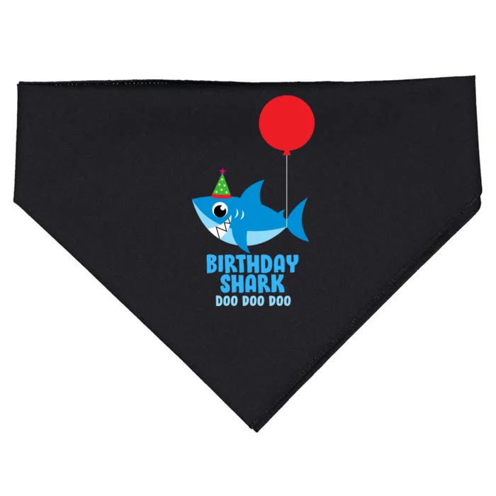 Cute Birthday Shark Doo Doo Doo USA-Made Doggie Bandana