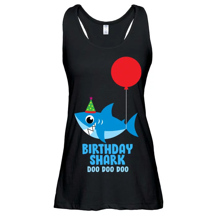 Cute Birthday Shark Doo Doo Doo Ladies Essential Flowy Tank