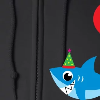 Cute Birthday Shark Doo Doo Doo Full Zip Hoodie