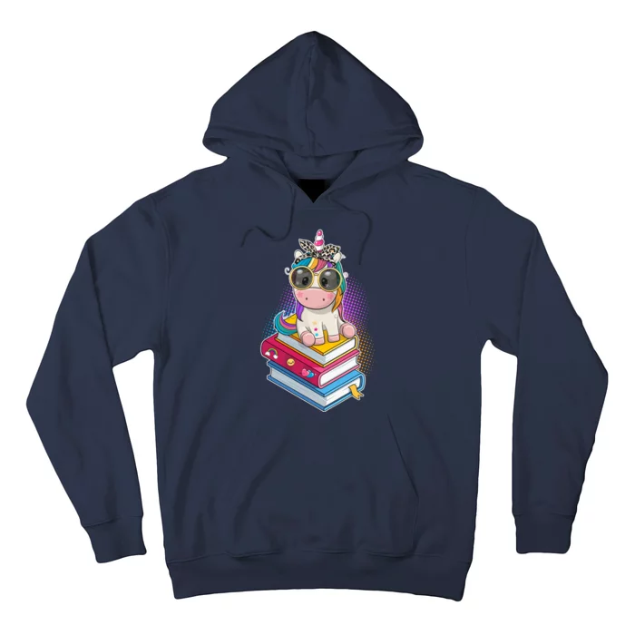 Cute Book Lover Unicorn Back to School Hoodie