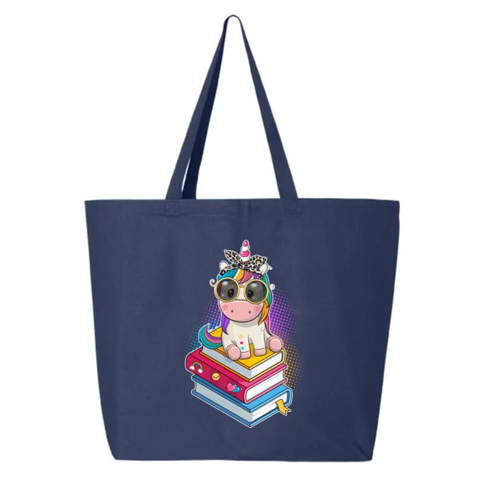 Cute Book Lover Unicorn Back to School 25L Jumbo Tote