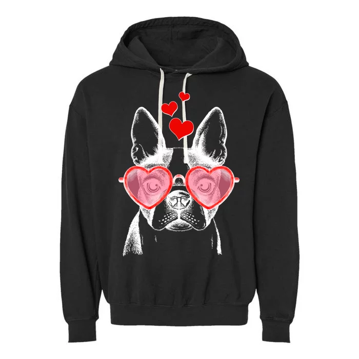 Cute Boston Terrier Garment-Dyed Fleece Hoodie