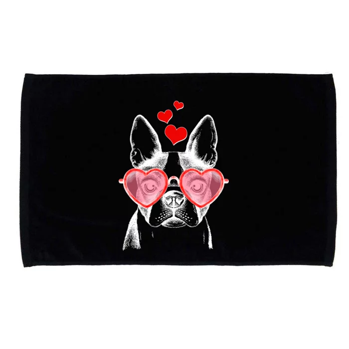 Cute Boston Terrier Microfiber Hand Towel