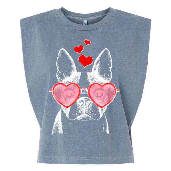 Cute Boston Terrier Garment-Dyed Women's Muscle Tee