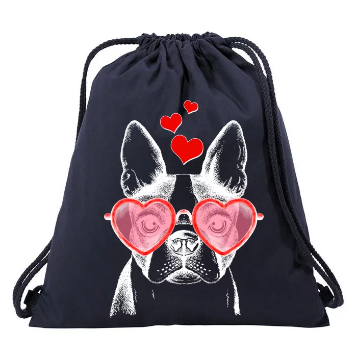 Cute Boston Terrier Drawstring Bag