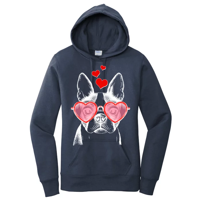 Cute Boston Terrier Women's Pullover Hoodie