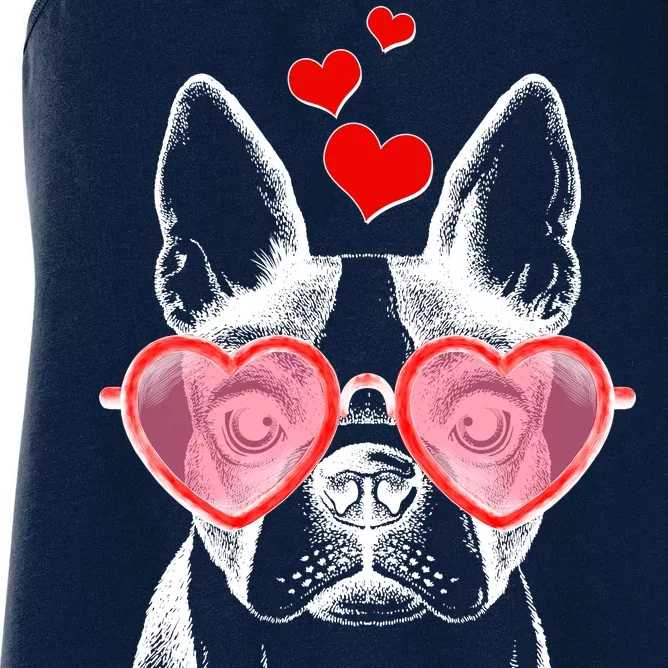 Cute Boston Terrier Women's Racerback Tank