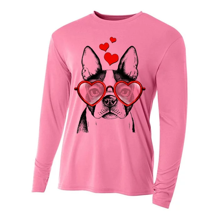 Cute Boston Terrier Cooling Performance Long Sleeve Crew