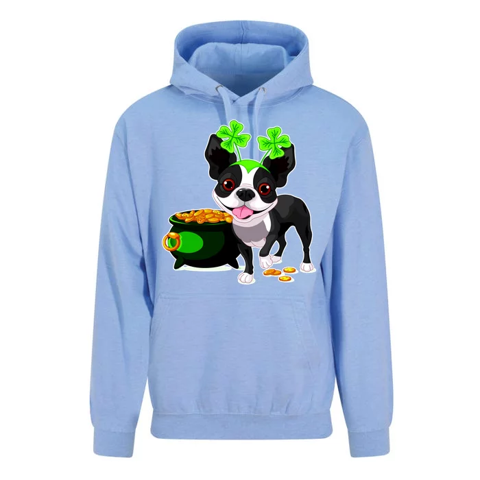 Cute Boston Terrier Shamrock St. Patrick's Day Unisex Surf Hoodie