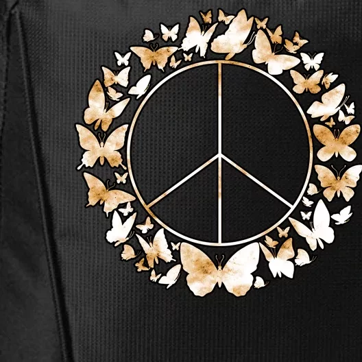 Cute Butterfly Peace Sign City Backpack