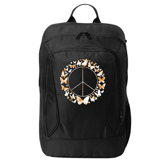 Cute Butterfly Peace Sign City Backpack