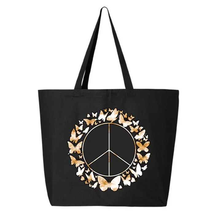 Cute Butterfly Peace Sign 25L Jumbo Tote