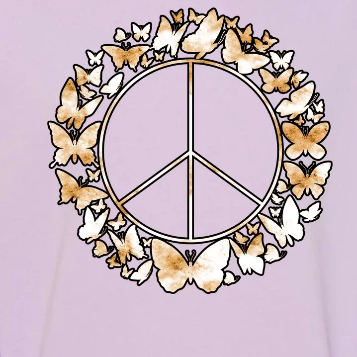 Cute Butterfly Peace Sign Garment-Dyed Sweatshirt