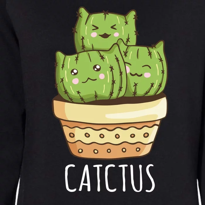 Cute Cactus Three Cats Womens California Wash Sweatshirt