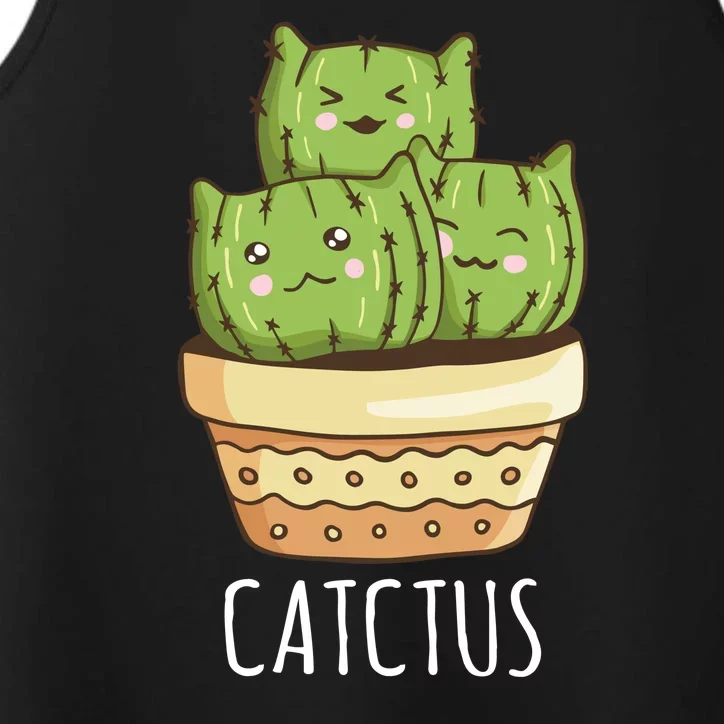 Cute Cactus Three Cats Performance Tank