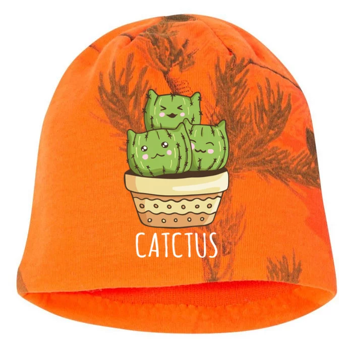 Cute Cactus Three Cats Kati - Camo Knit Beanie