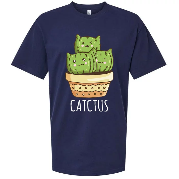 Cute Cactus Three Cats Sueded Cloud Jersey T-Shirt