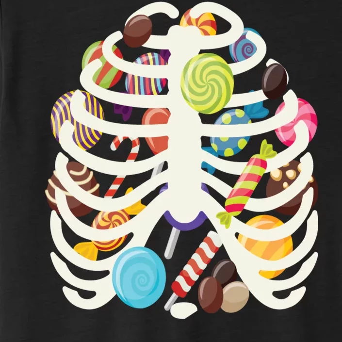 Cute Candy Skeleton Rib Cage Halloween ChromaSoft Performance T-Shirt