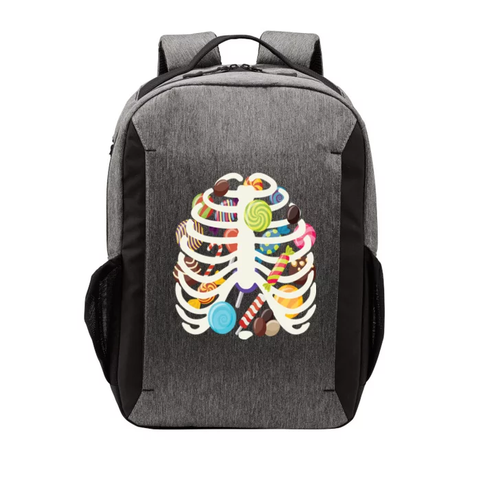 Cute Candy Skeleton Rib Cage Halloween Vector Backpack