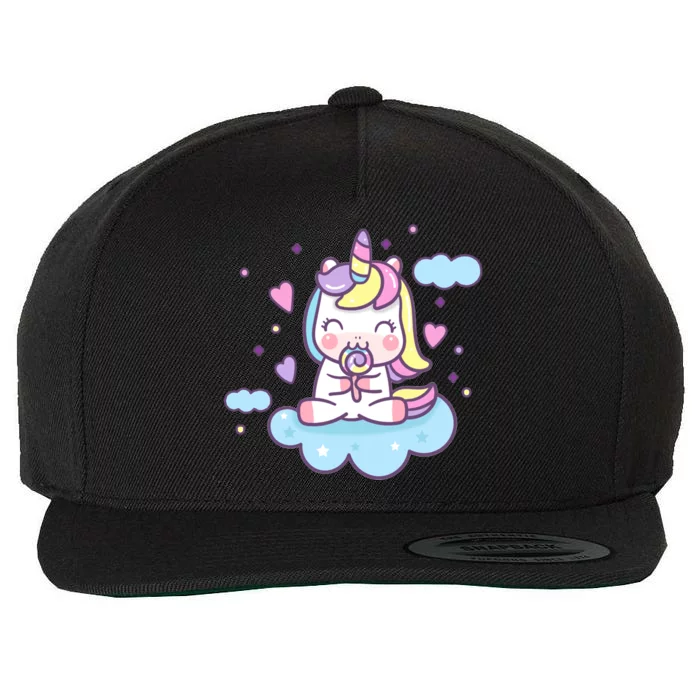 Cute Candy Unicorn Wool Snapback Cap