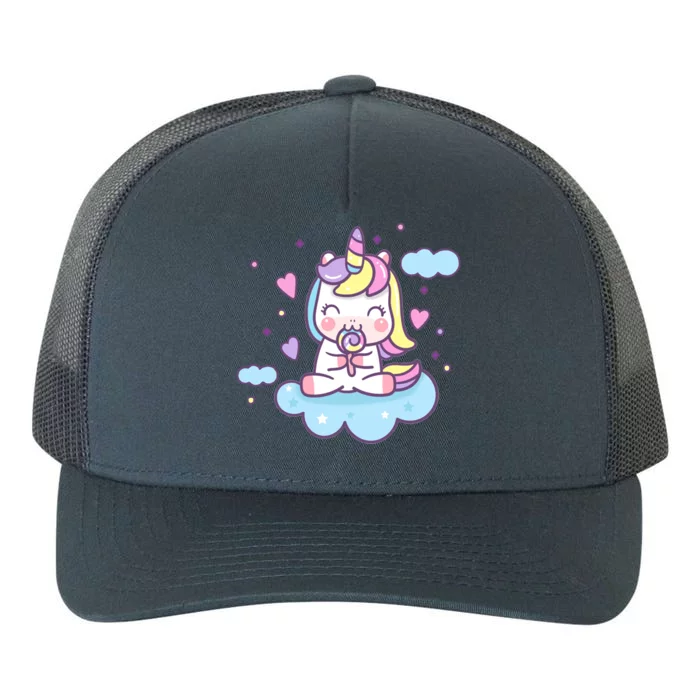 Cute Candy Unicorn Yupoong Adult 5-Panel Trucker Hat