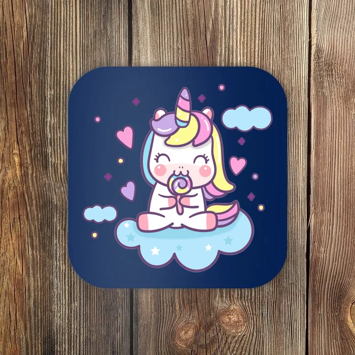 Cute Candy Unicorn Coaster