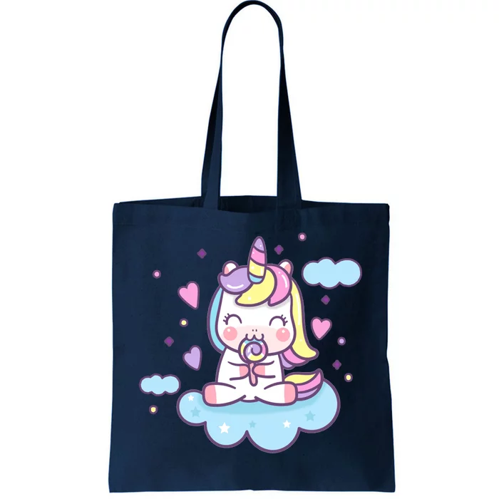 Cute Candy Unicorn Tote Bag