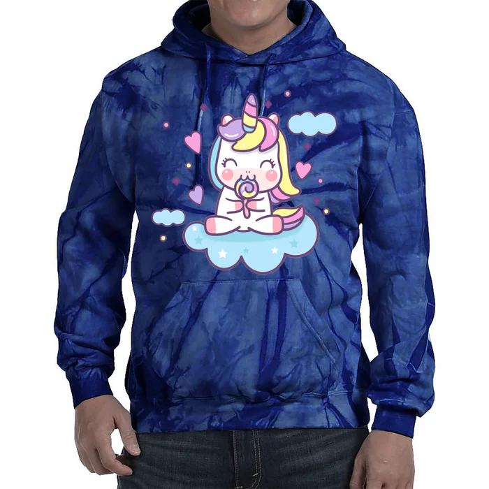 Cute Candy Unicorn Tie Dye Hoodie