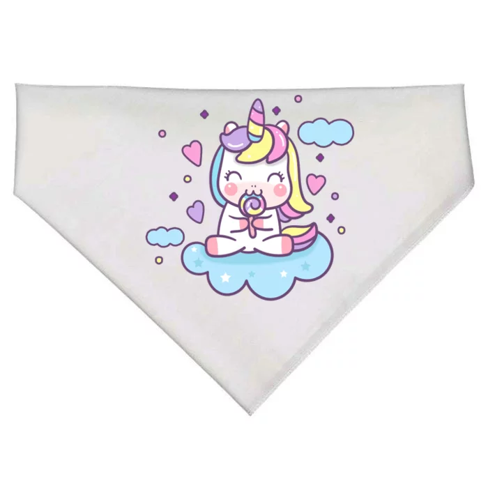 Cute Candy Unicorn USA-Made Doggie Bandana