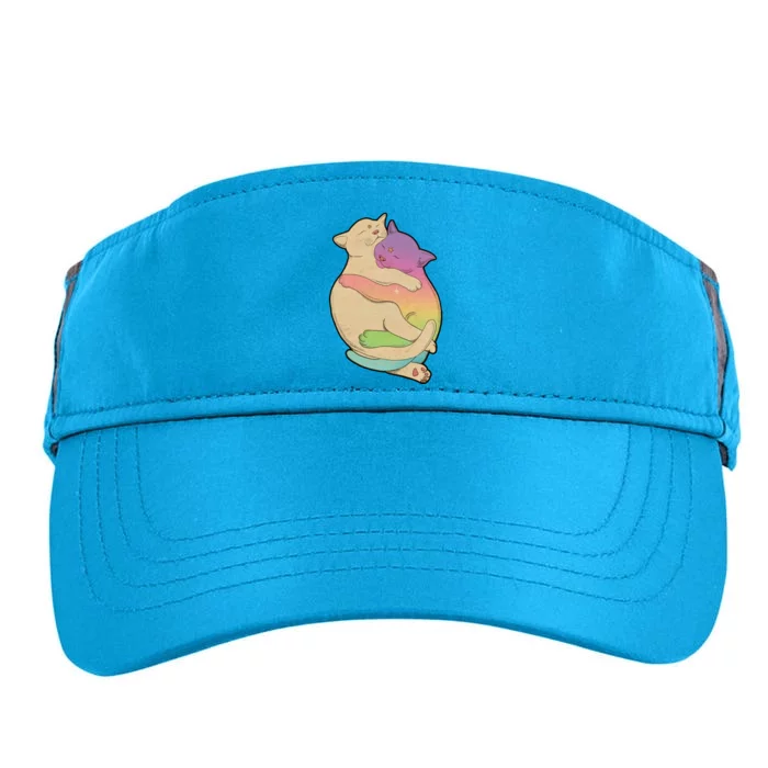 Cute Cat Love Hugging Out Adult Drive Performance Visor