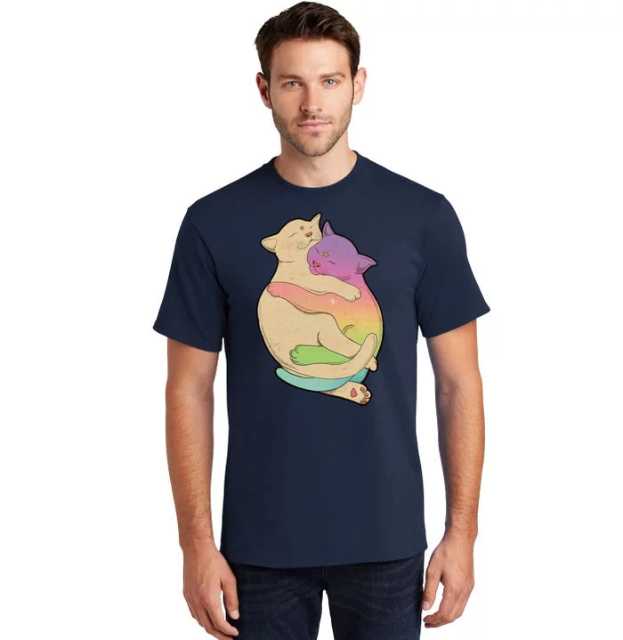 Cute Cat Love Hugging Out Tall T-Shirt