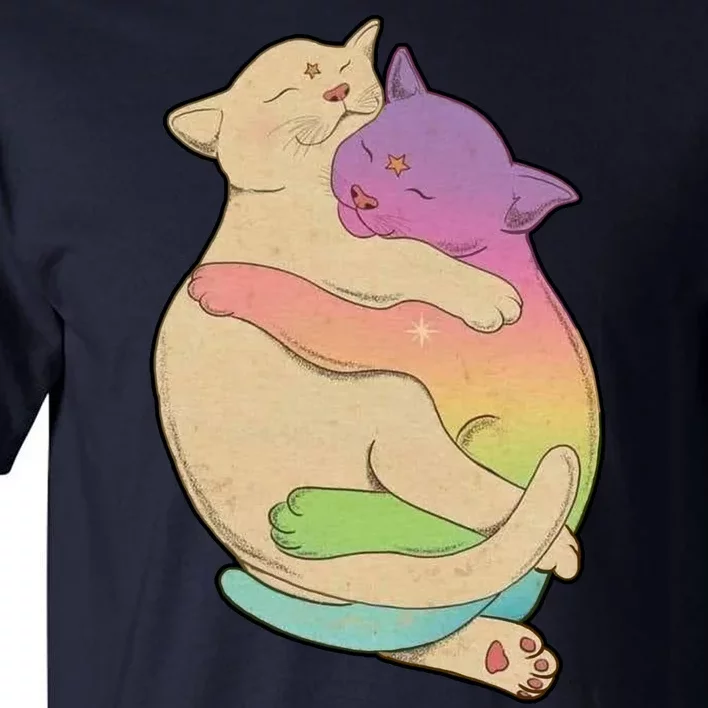 Cute Cat Love Hugging Out Tall T-Shirt