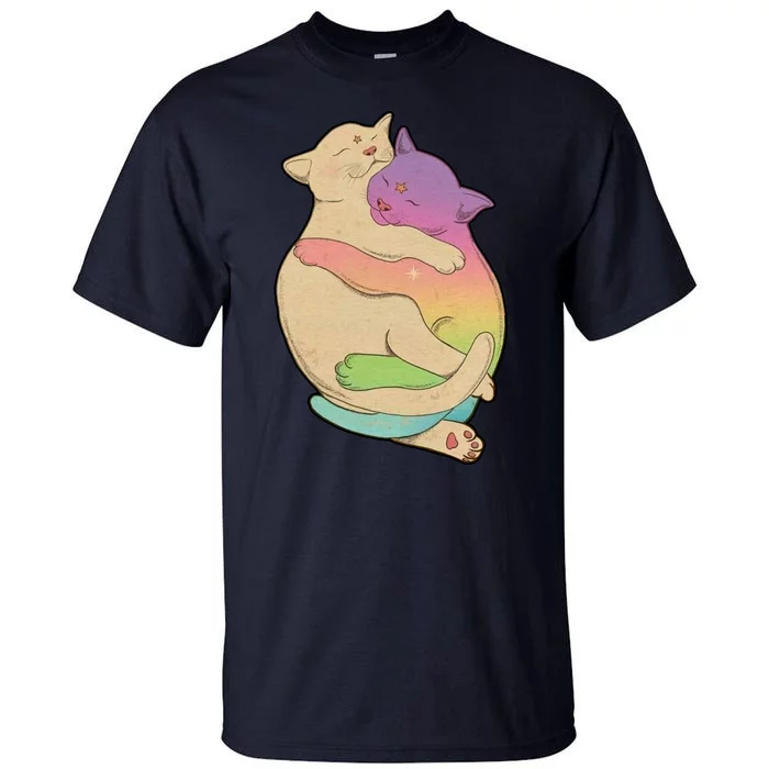 Cute Cat Love Hugging Out Tall T-Shirt