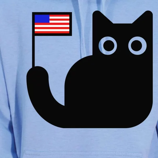 Cute Cat USA Tail Flag Unisex Surf Hoodie