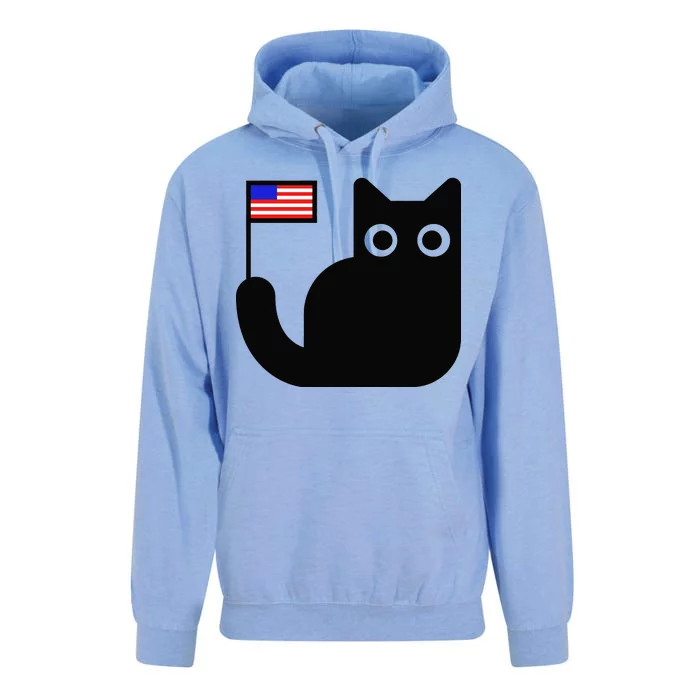 Cute Cat USA Tail Flag Unisex Surf Hoodie