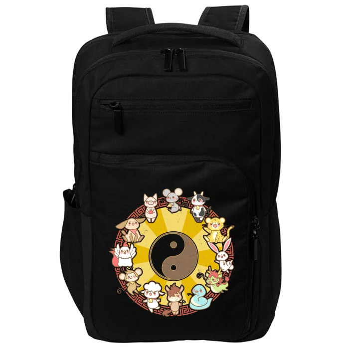 Cute Chinese Zodiac Animals Impact Tech Backpack