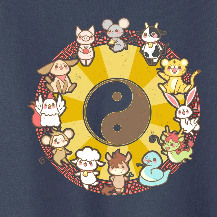 Cute Chinese Zodiac Animals Toddler T-Shirt