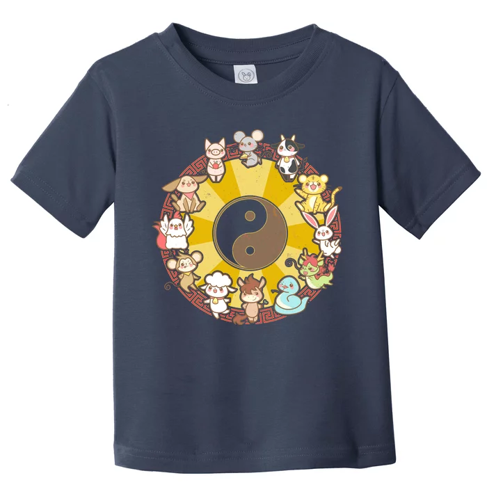 Cute Chinese Zodiac Animals Toddler T-Shirt